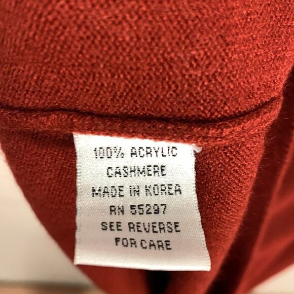 Virgola red turtleneck long sleeved winter sweater woman’s XXL - Picture 7 of 7